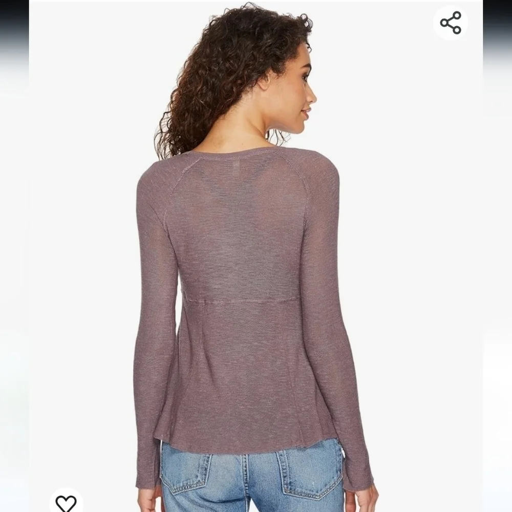 Free People Chocolate Super Scoop Top